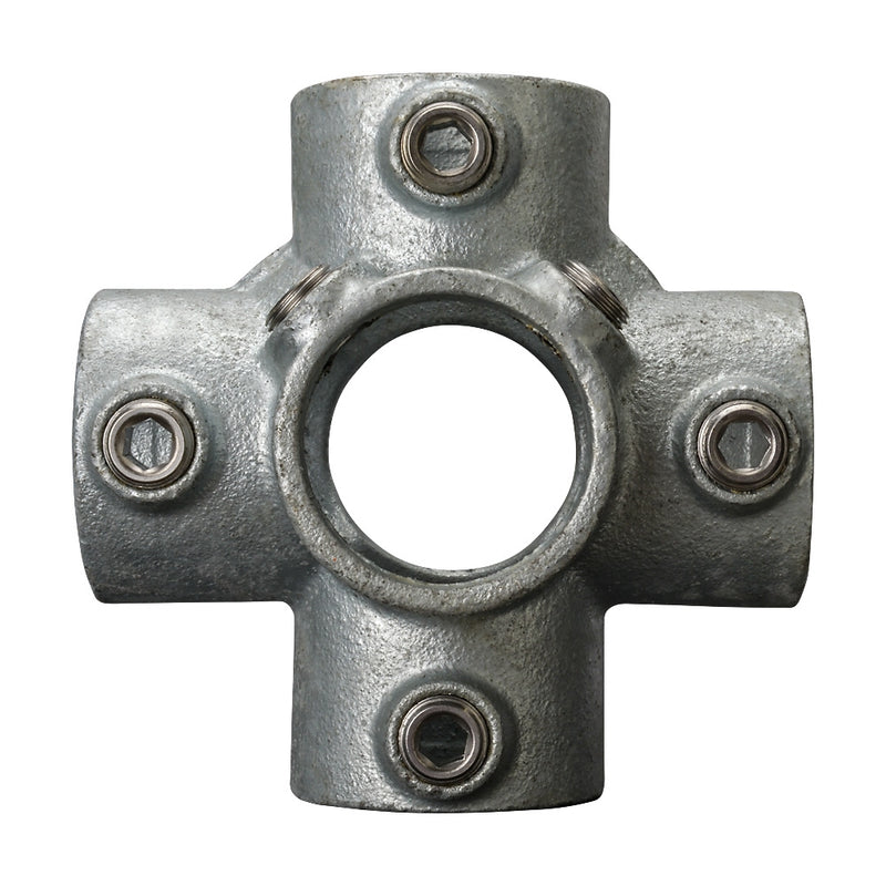 158D 4 Way Centre Cross + Upright Key Clamp To Suit 48.3mm Tube
