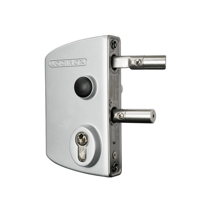 Locinox LPKQ U2 Anti Panic Lock To Suit 40 - 60mm Box Section With Half Silver Handle