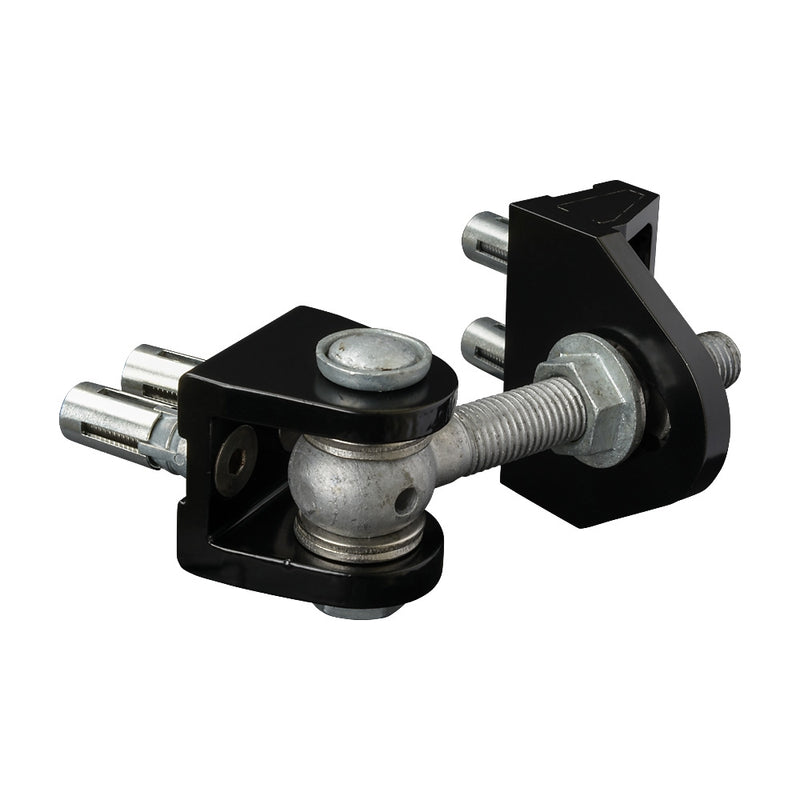 Locinox 180° Bolt On 4D Adjustable Hinges 16mm Black 9005 (Pair)