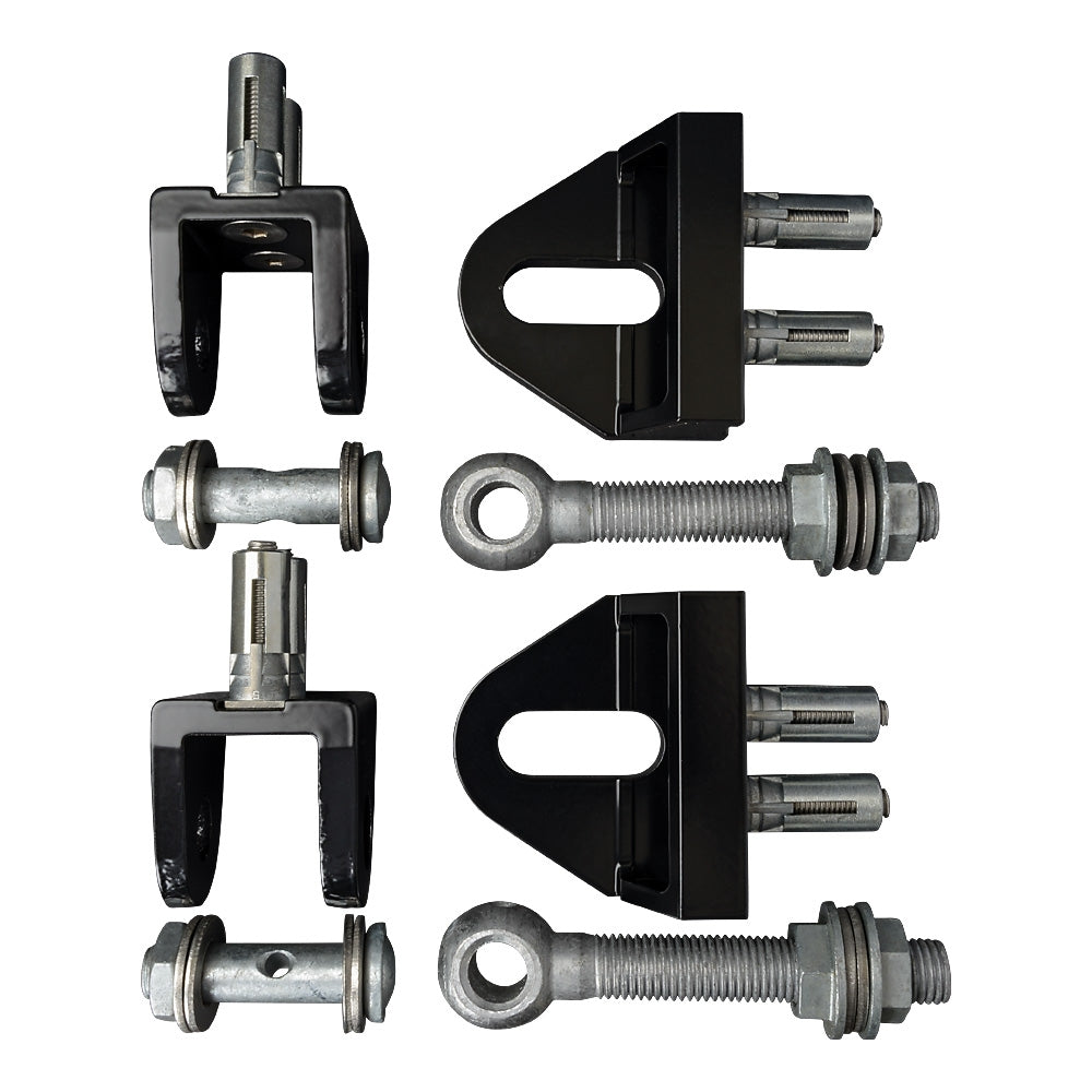 Locinox 180° Bolt On 4D Adjustable Hinges 16mm Black 9005 (Pair)