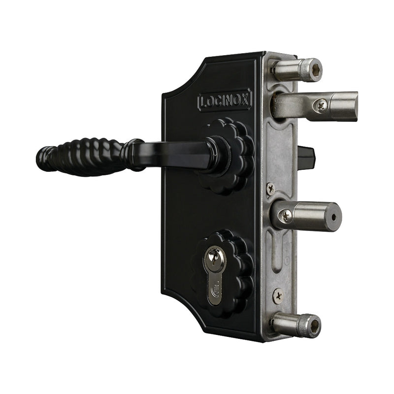 Locinox LAKY F2L Small Ornamental Gate Lock To Suit 30 - 40mm Box Section