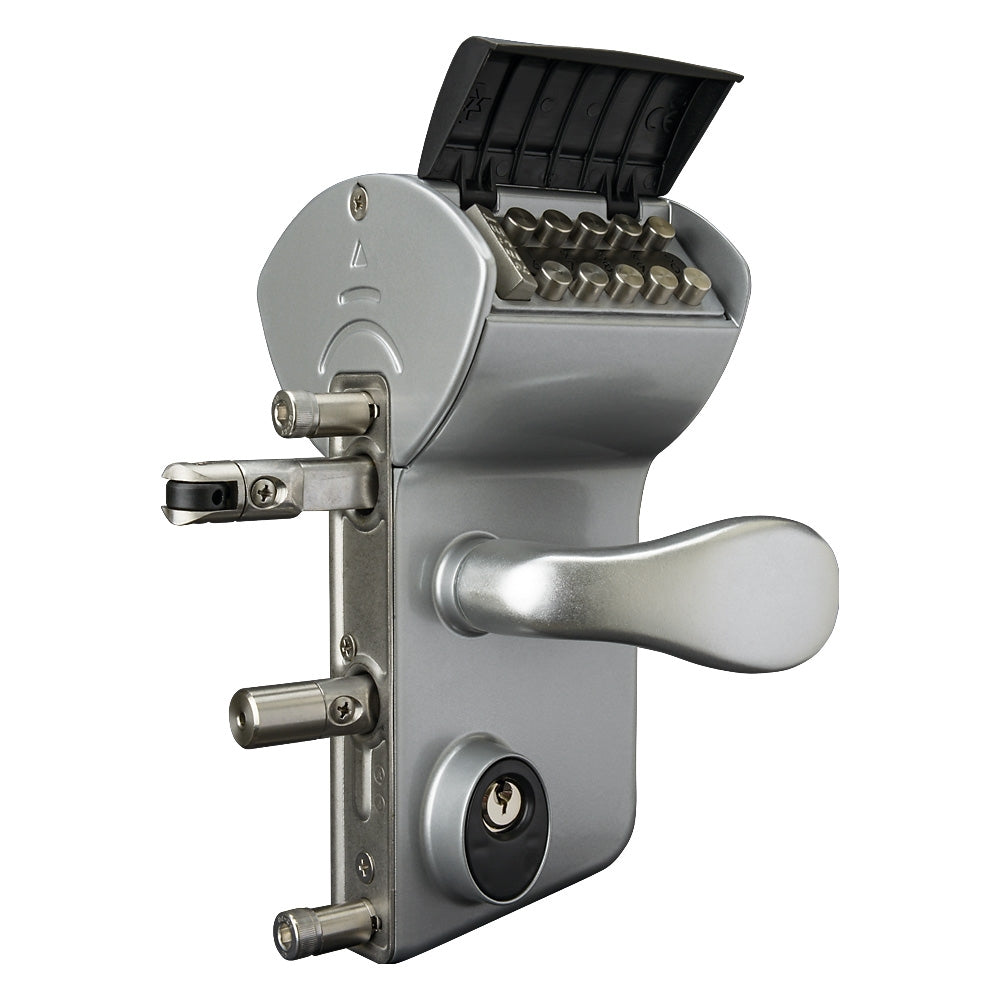 Locinox LMKQ Vinci 2 Sided Mechanical Code Lock Silver To Suit 30 - 50mm Box Section