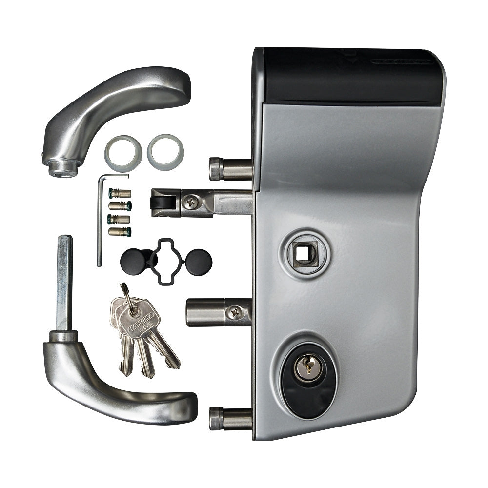 Locinox LMKQ Vinci 2 Sided Mechanical Code Lock Silver To Suit 30 - 50mm Box Section