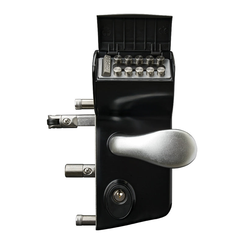 Locinox LMKQ Vinci 2 Sided Mechanical Code Lock Black To Suit 30 - 50mm Box Section