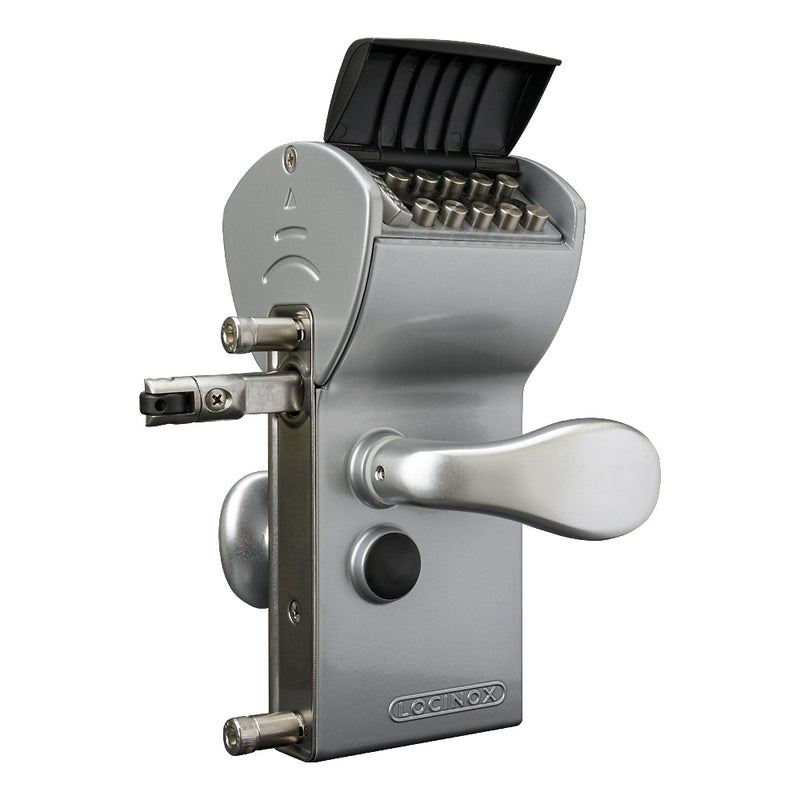 Locinox LFKQ Vinci 1 Sided Mechanical Code Lock Silver To Suit 30 - 50mm Box Section