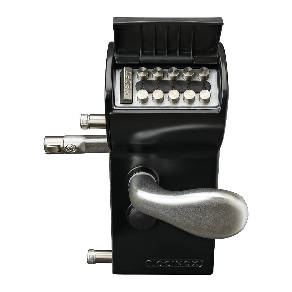 Locinox LFKQ Vinci 1 Sided Mechanical Code Lock Black To Suit 30 - 50mm Box Section
