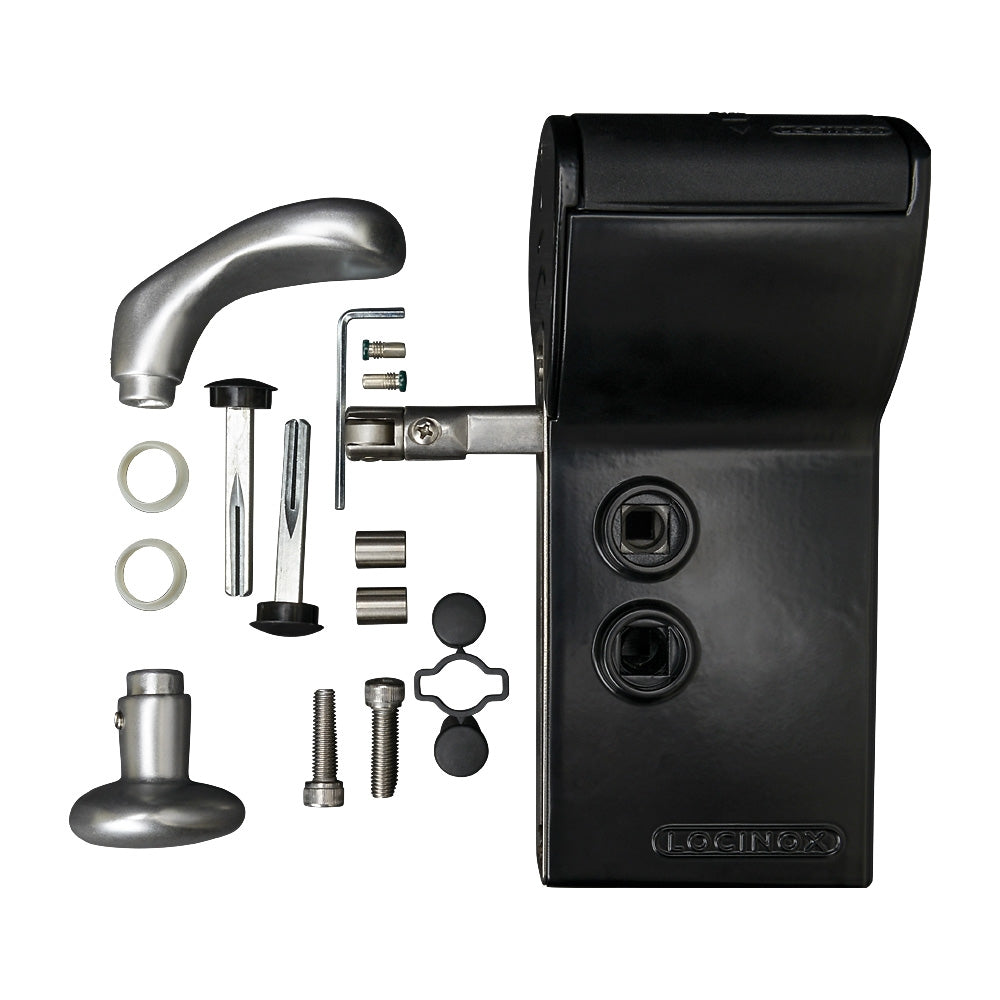 Locinox LFKQ Vinci 1 Sided Mechanical Code Lock Black To Suit 30 - 50mm Box Section