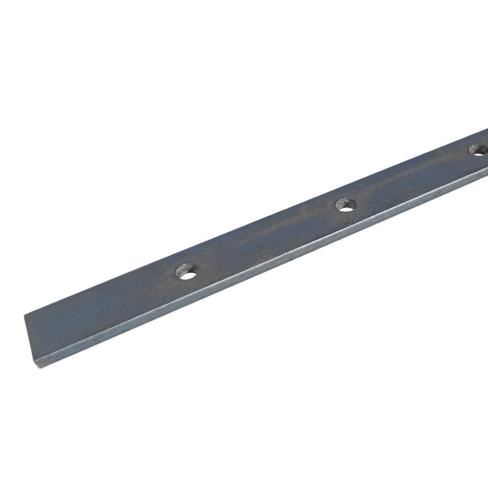 2m 40x8mm Mild Steel Punched Bar 12mm Clear Round Hole