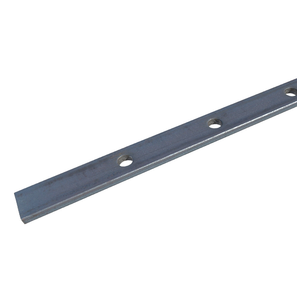 2m 40x8mm Mild Steel Punched Bar 16mm Clear Round Hole