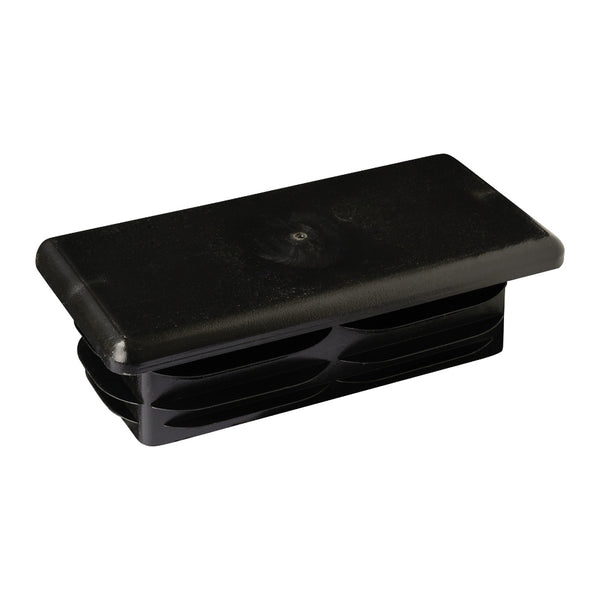 100 x 50mm Black Plastic Rectangular End Cap