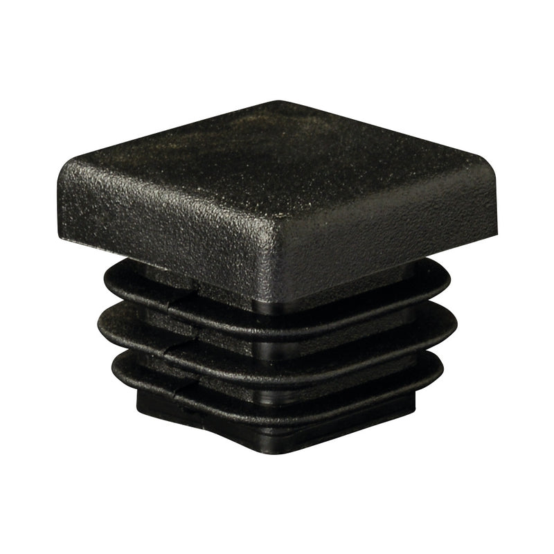 20 x 20mm Black Plastic Square End Cap