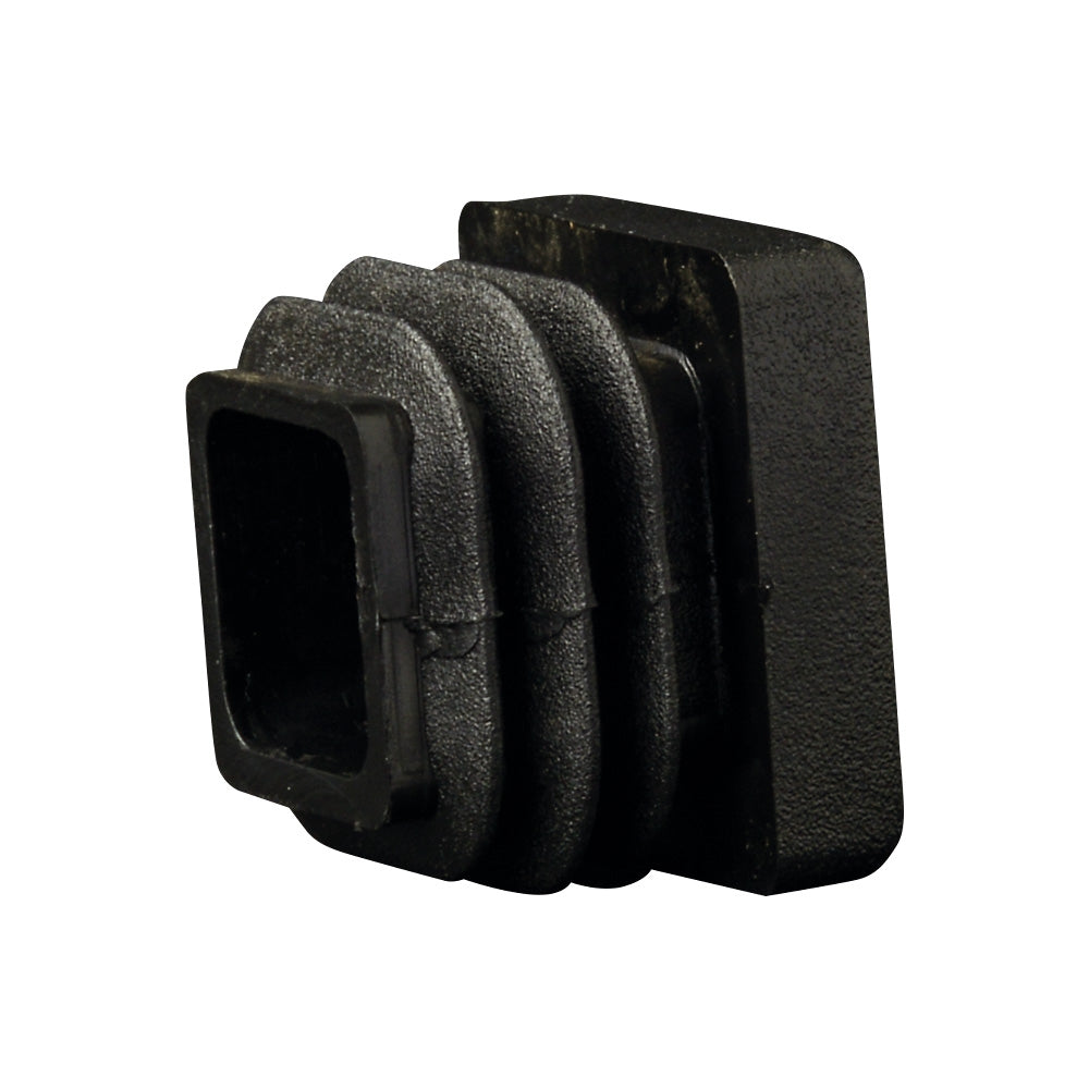 20 x 20mm Black Plastic Square End Cap