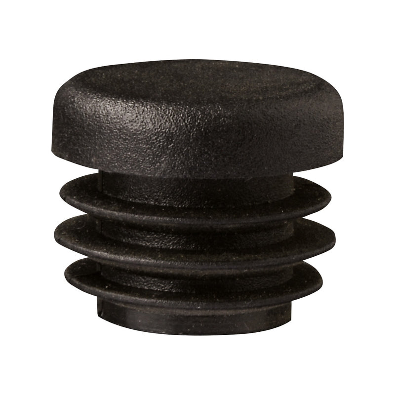 Black Plastic End Cap For 20mm Diameter Tube