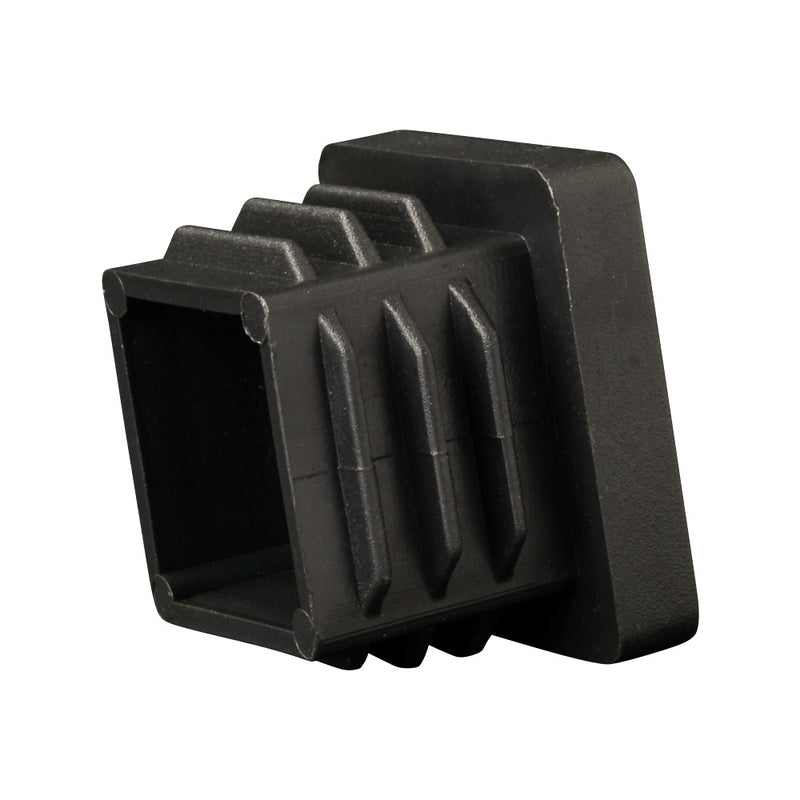 25 x 25mm Black Plastic Square End Cap