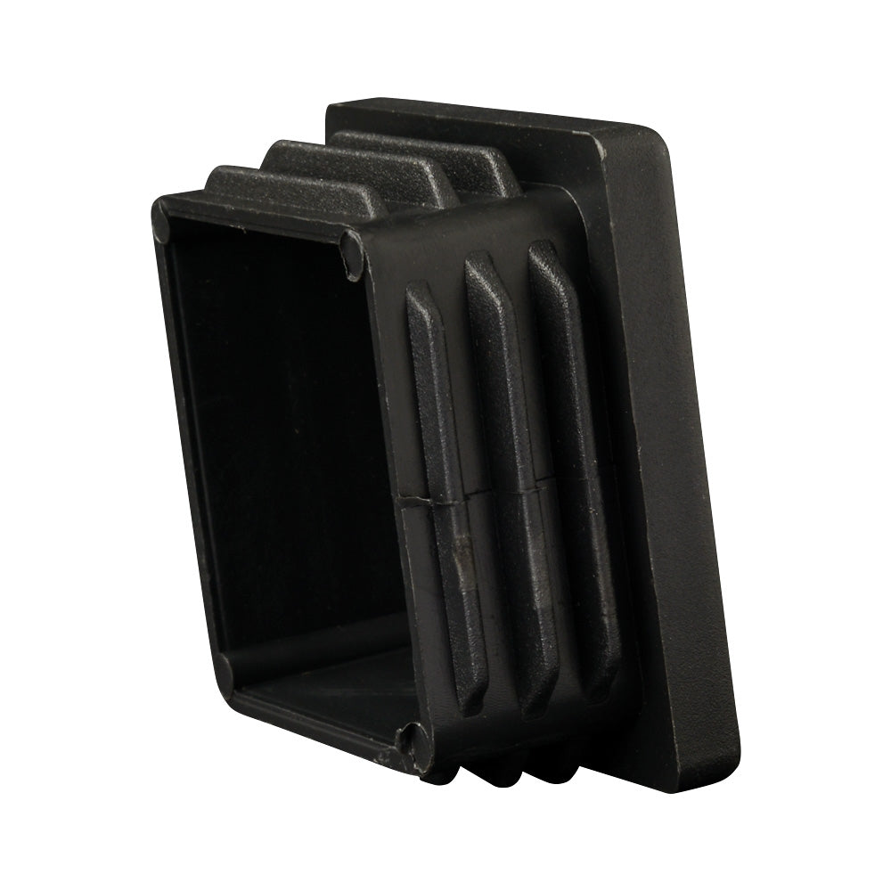 40 x 40mm Black Plastic Square End Cap
