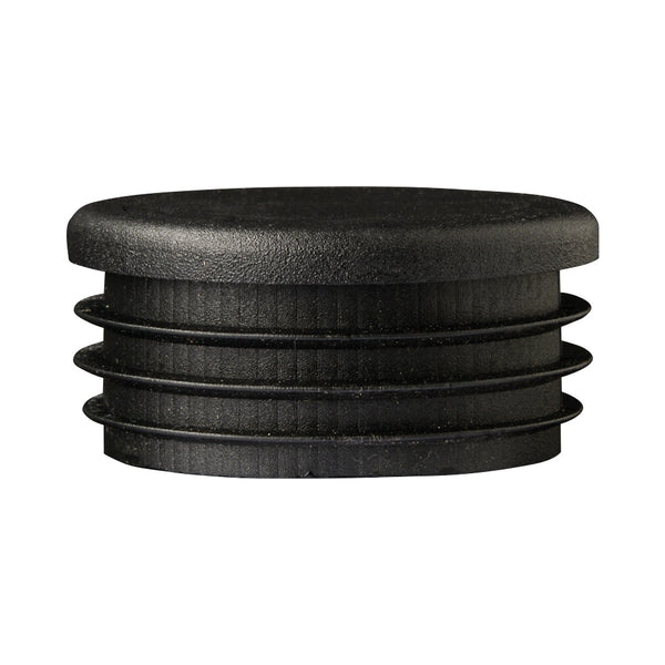 Black Plastic Cap For 42mm Tube To Suit 1.5 - 2mm Wall