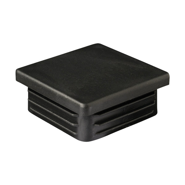 50 x 50mm Black Plastic Square End Cap