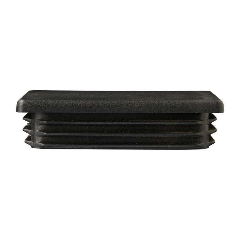 PC80X40 80 x 40mm Black Plastic Rectangular End Cap