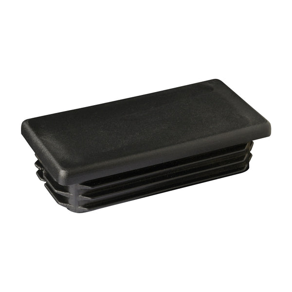 PC80X40 80 x 40mm Black Plastic Rectangular End Cap