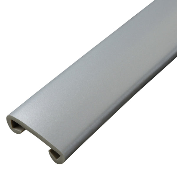 50mm x 8mm Plastic Handrail Capping White Alum 25m Coil