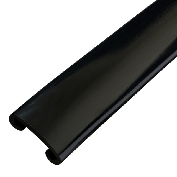 40mm x 8mm Plastic Handrail Capping Black 25m Coil