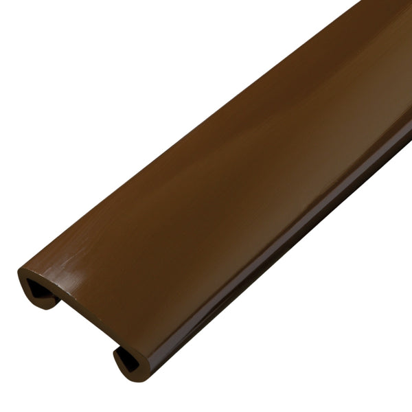 40mm x 8mm Plastic Handrail Capping Brown 25m Coil