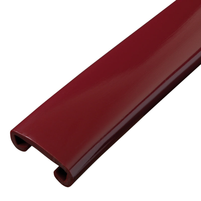 40mm x 8mm Plastic Handrail Capping Wine Red 25m Coil
