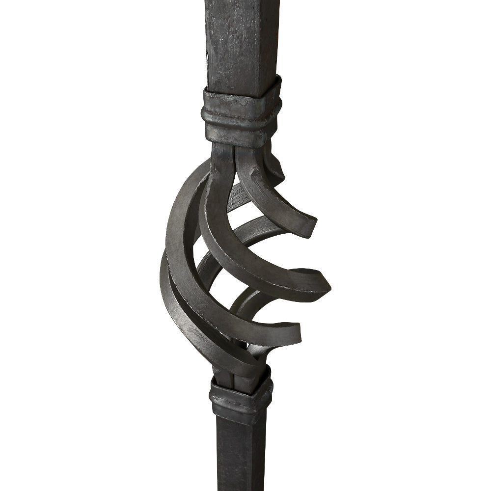 PK43A 25mm Square Plain Bar Picket Single Basket 1000mm