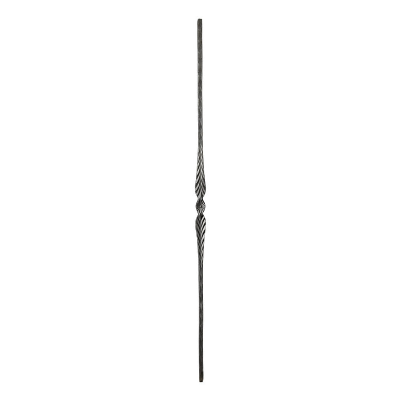 PK6 12mm Hammered Bar Single Fishtail Forged 1000mm