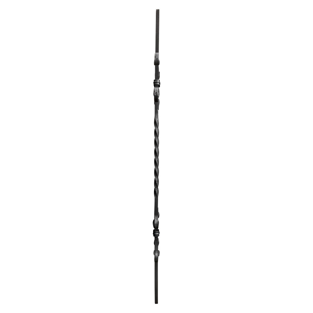 PL32 Double Scroll Panel 165 x 1000mm 12mm Square Twisted Bar