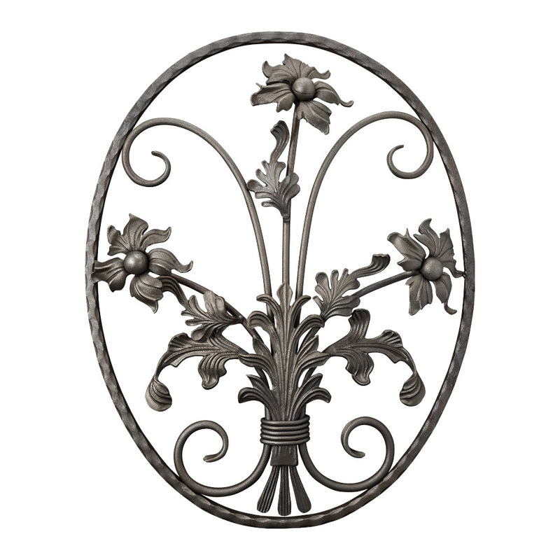 Ornate Panel 680 x 535mm 14mm Square Hammered Bar