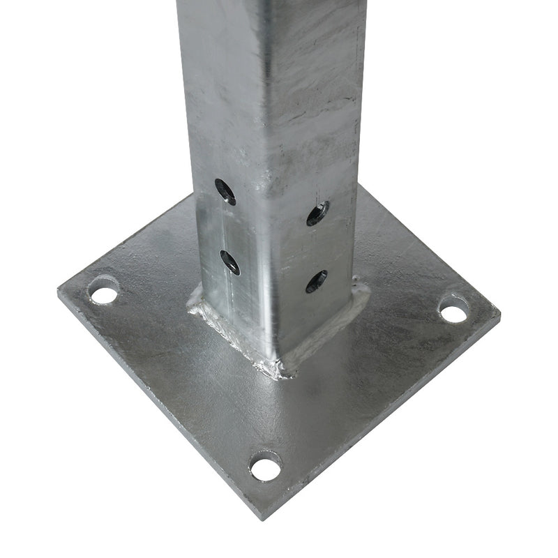 Universal Mild Steel Fence Post To Bolt Down 50x50mm