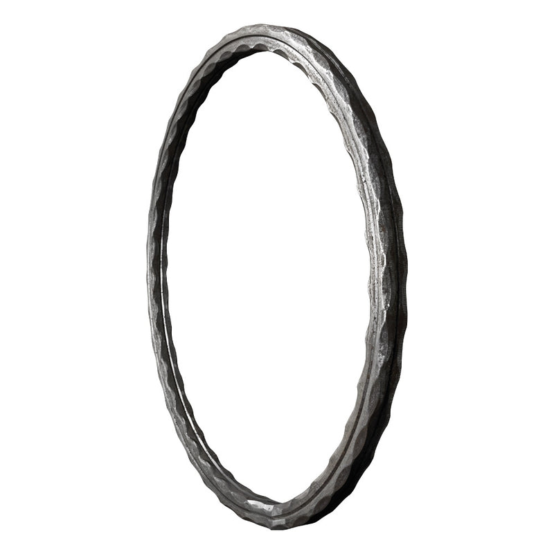 RN13 350mm Diameter Ring 16 x 16mm Hammered & Grooved