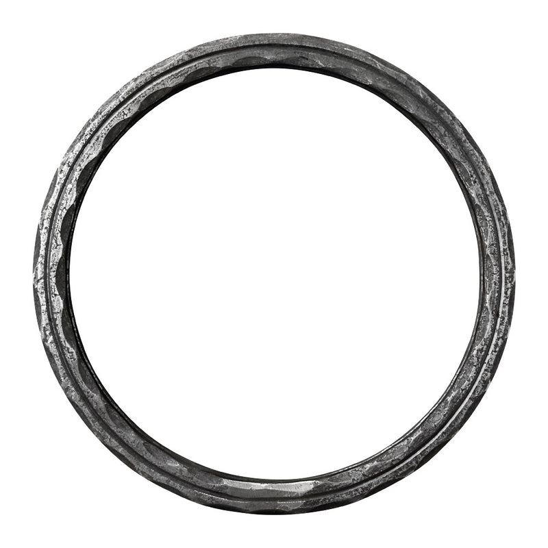 250mm Diameter Ring 16 x 16mm Hammered & Grooved
