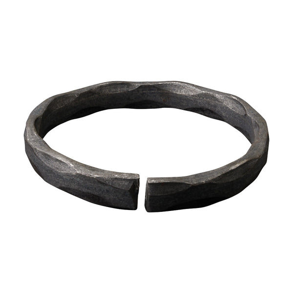 RN7H 100mm Diameter Ring 12 x 6mm Hammered Edge Bar