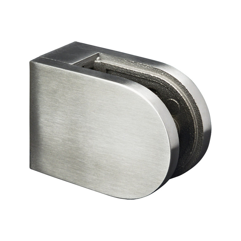 304 Stainless Steel D Type Glass Clamp 63 x 45 x 30mm to Suit Flat Post