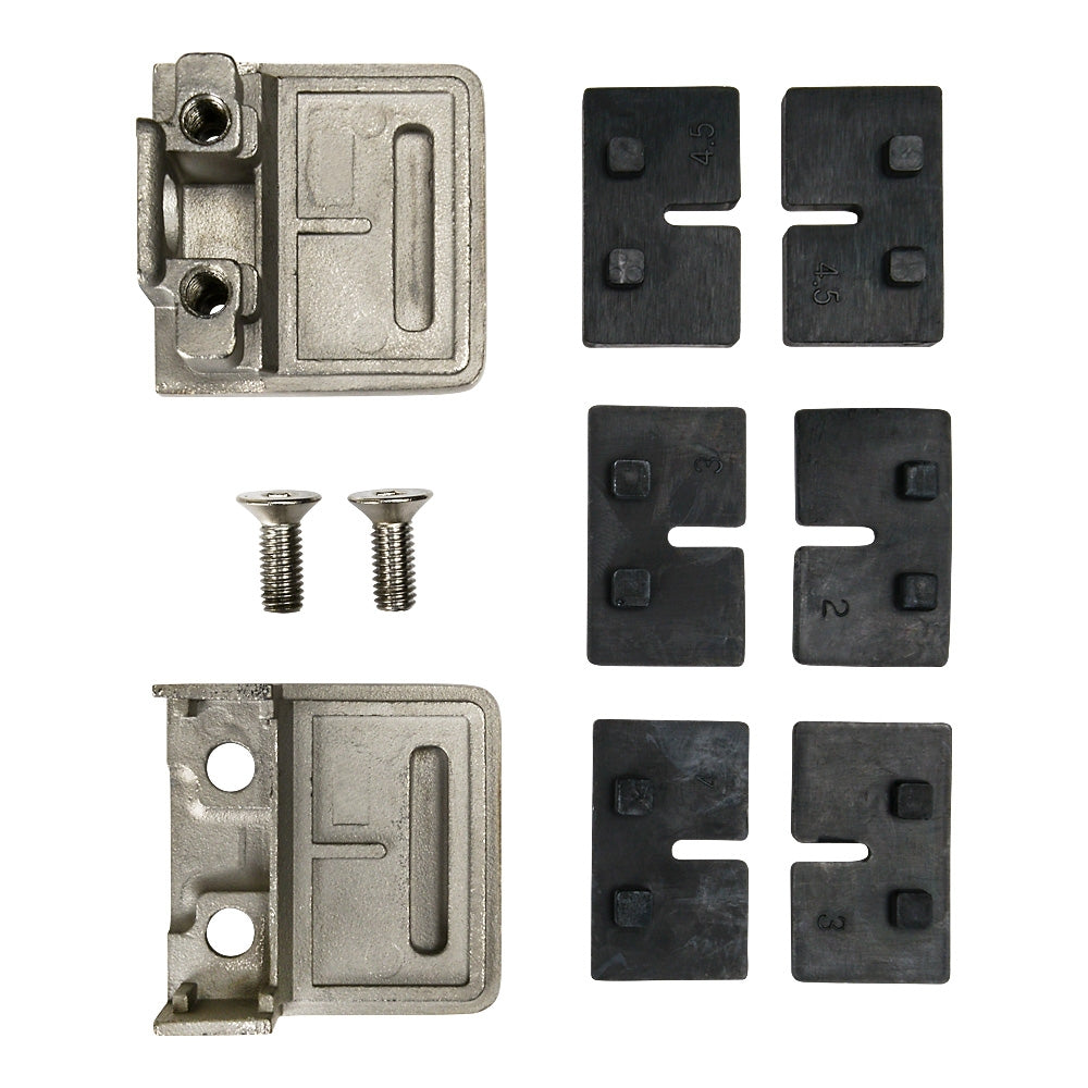 304 Stainless Steel Square Type Glass Clamp 45 x 45 x 27mm To Suit Flat Post