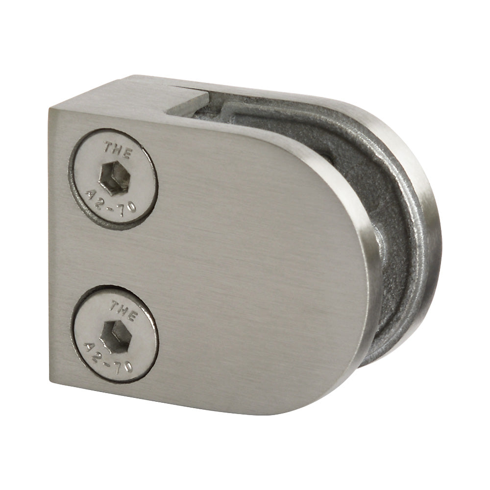 304 Stainless Steel Mini D Glass Clamp To Suit Flat - 4mm & 6mm Glass