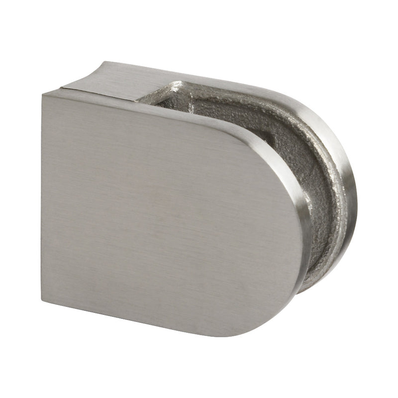 304 Stainless Steel Mini D Glass Clamp To Suit 42.4mm Post - 4mm & 6mm Glass