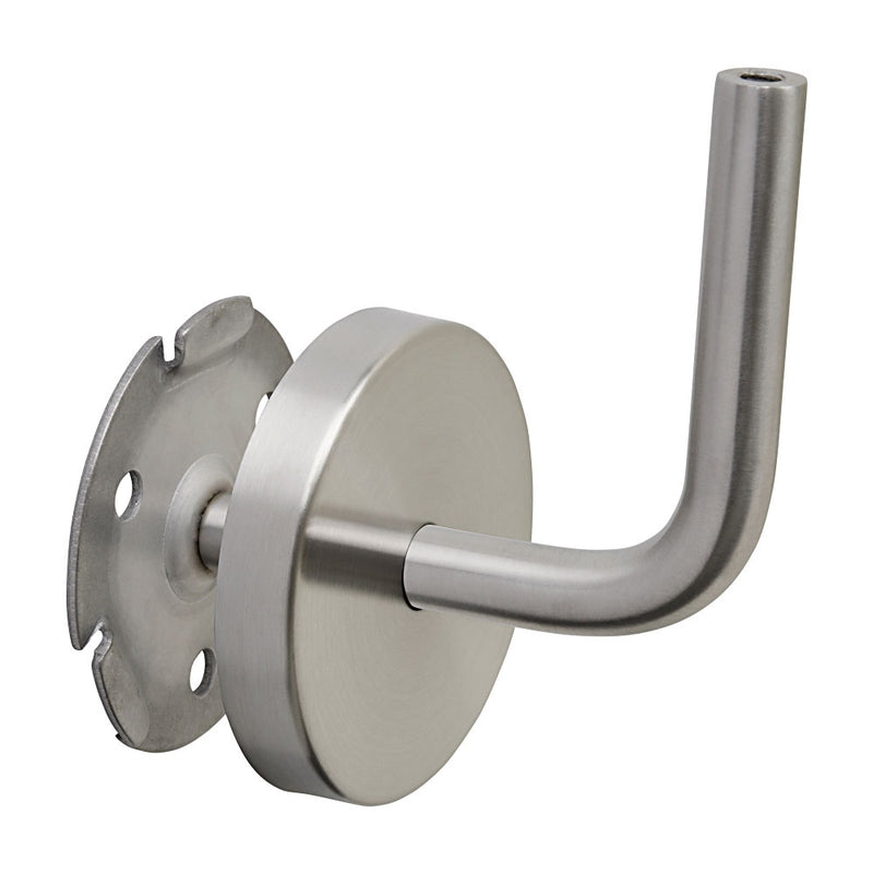 304 Stainless Steel Handrail Bracket 85mm Projection With Push Fit Cover Plate