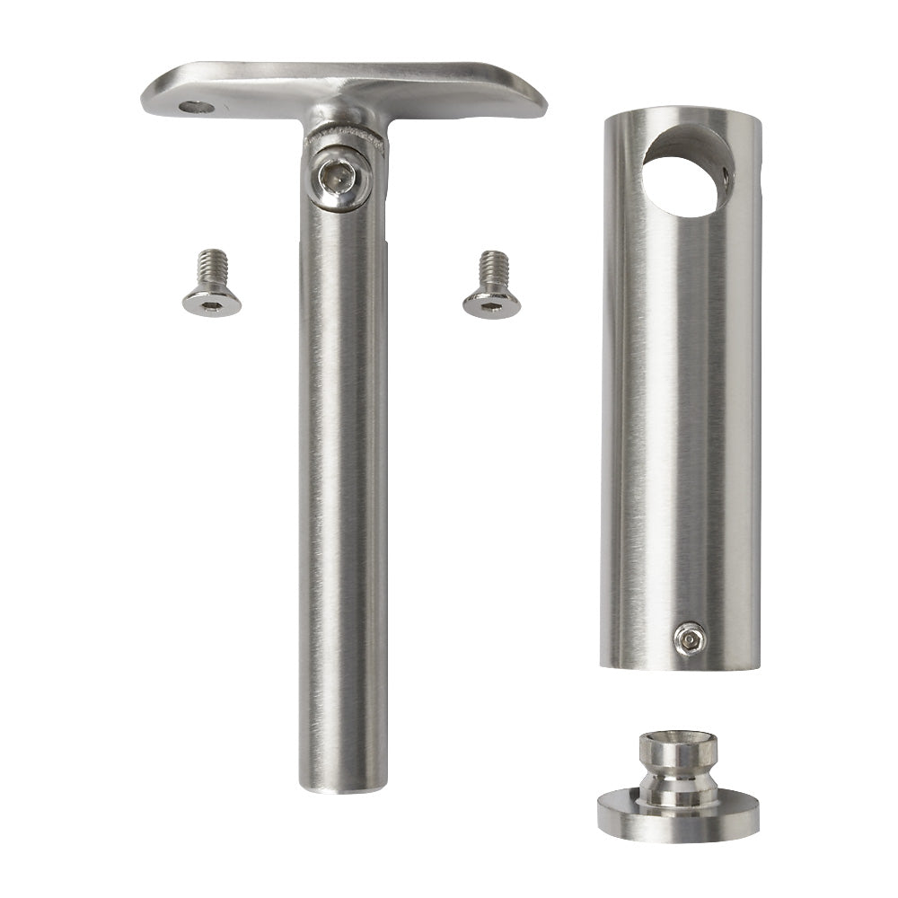 Adjustable Railing Brackets 304 Adjustable Handrail Bracket Flat Back To Suit 42.4mm Tube