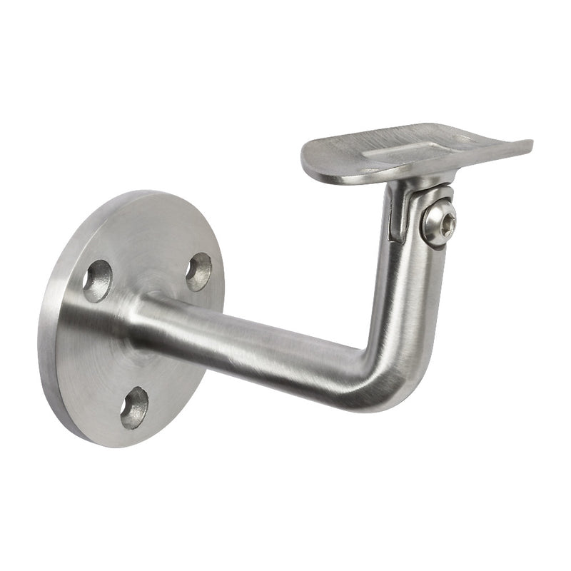 304 Stainless Steel Adjustable Handrail Bracket 78mm Projection To Suit 42.4mm