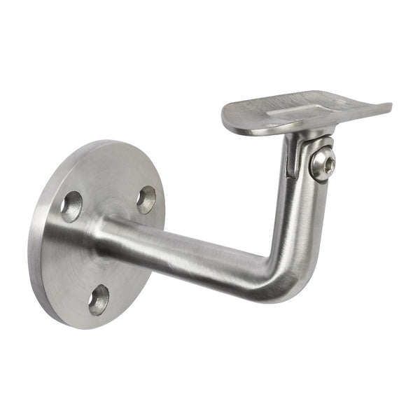 304 Stainless Steel Adjustable Handrail Bracket 78mm Projection To Suit 48.3mm