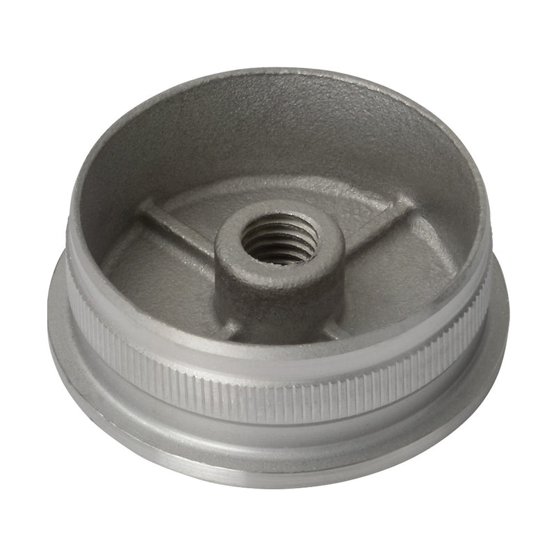 304 Flat Tube Base With M8 Threaded Hole To Suit 48.3mm X 2mm Tube