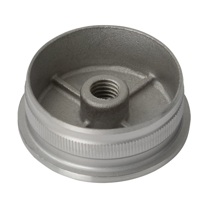 304 Flat Tube Base With M8 Threaded Hole To Suit 48.3mm X 2.6mm Tube