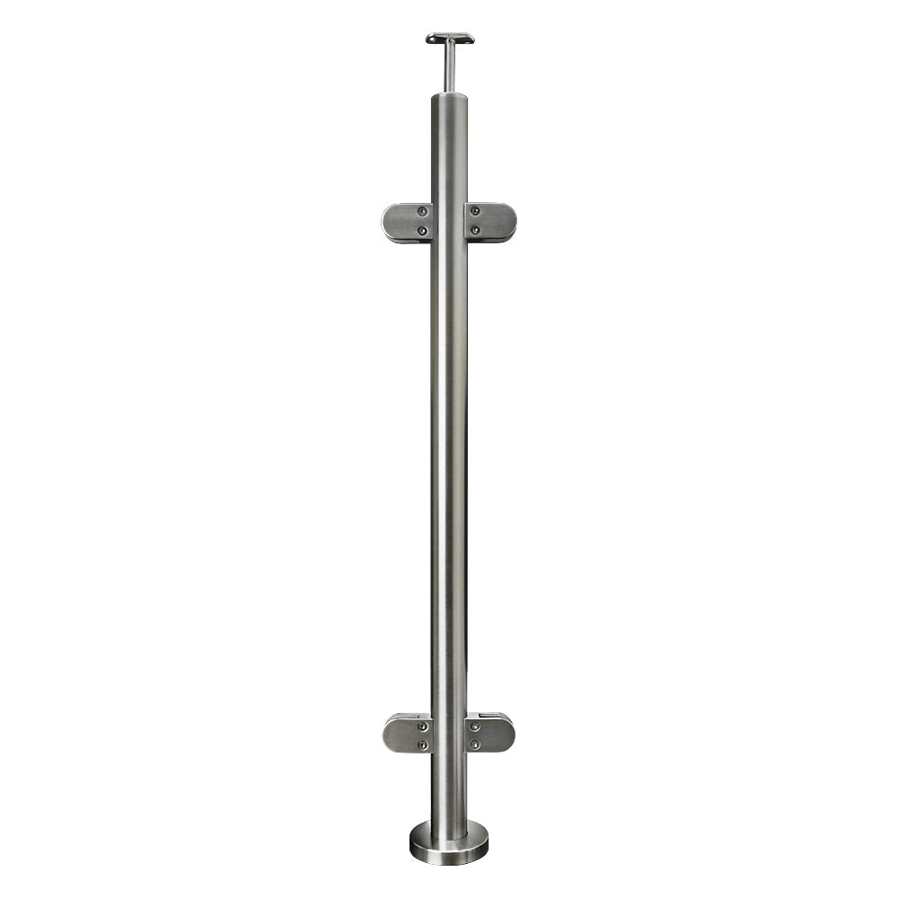 304 Stainless Steel Ready Made Glass Balustrade Kit Mid Post 42.4mm x 2.0mm