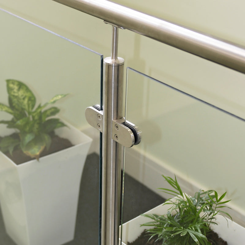 304 Stainless Steel Ready Made Glass Balustrade Kit Mid Post 42.4mm x 2.0mm