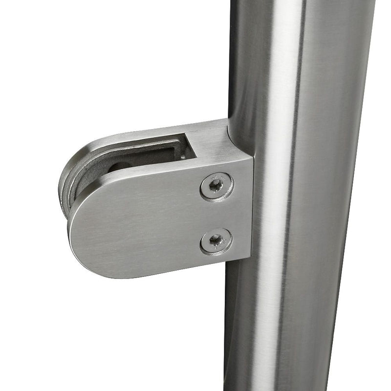 304 Stainless Steel Glass Balustrade End Post 42.4mm x 2.0mm With Post Cap