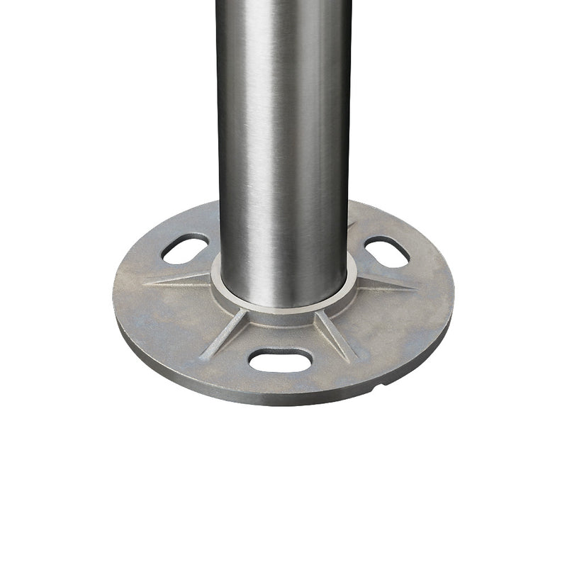 304 Stainless Steel Glass Balustrade End Post 42.4mm x 2.0mm With Post Cap