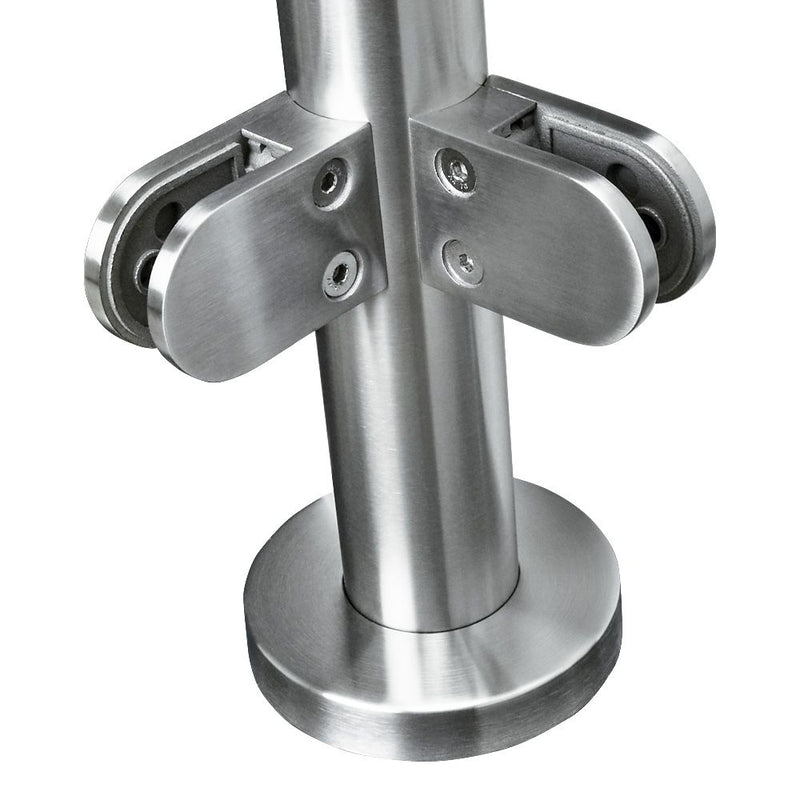 304 Stainless Steel Glass Balustrade Corner Post 42.4mm x 2.0mm With Post Cap
